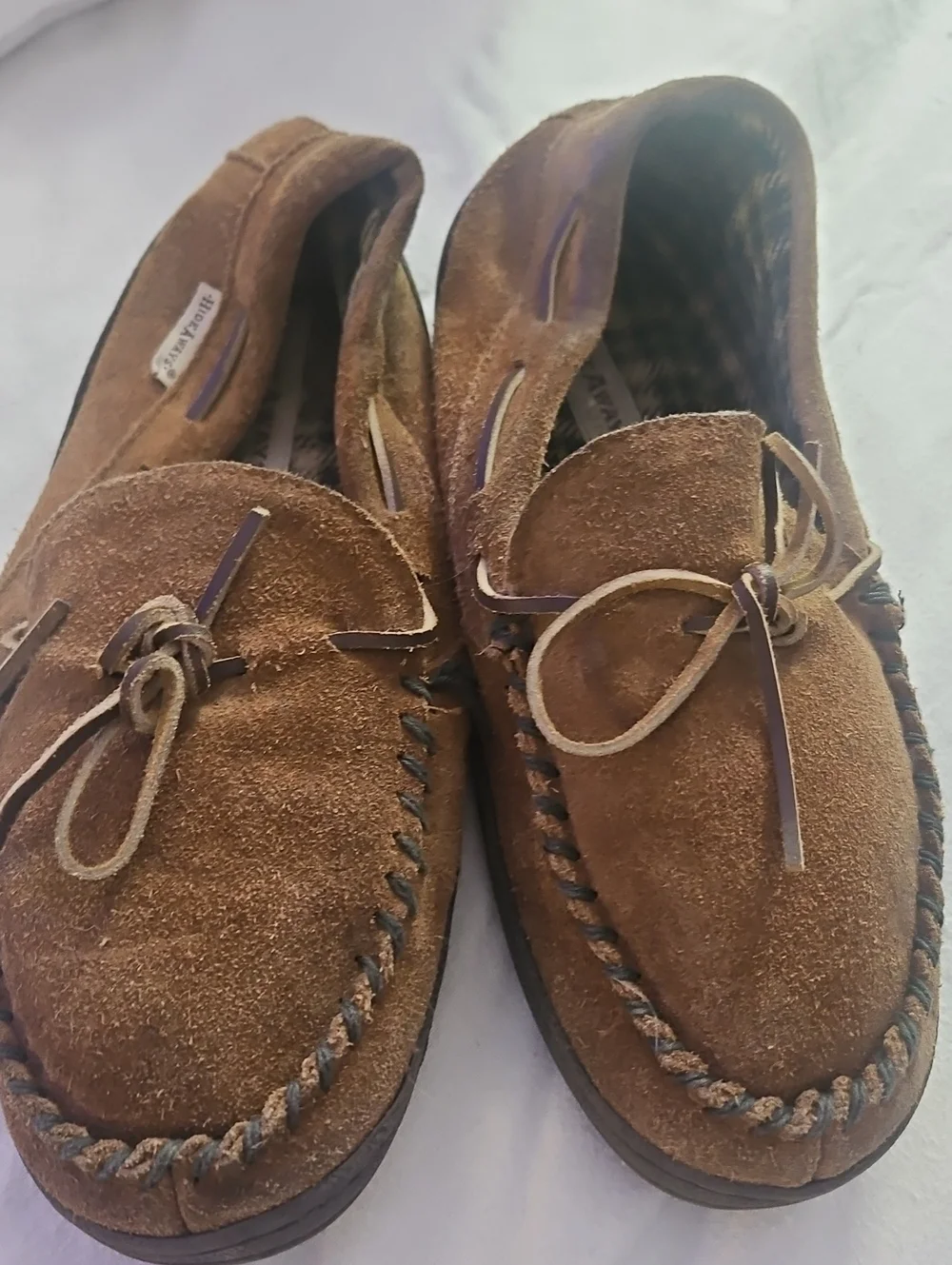 Men's Suede Moccasin Slip-On Loafers - Brown